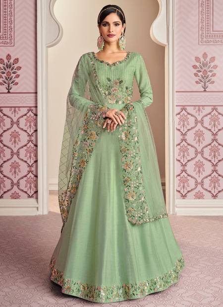 Pista Green Colour Nitya Heavy Stylish Fancy Festive Wear Designer Salwar Suit Collection 77001